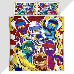 Ninjago All Characters Fight Masters of Spinjizu Duvet Cover - Ninjago Bedding Set