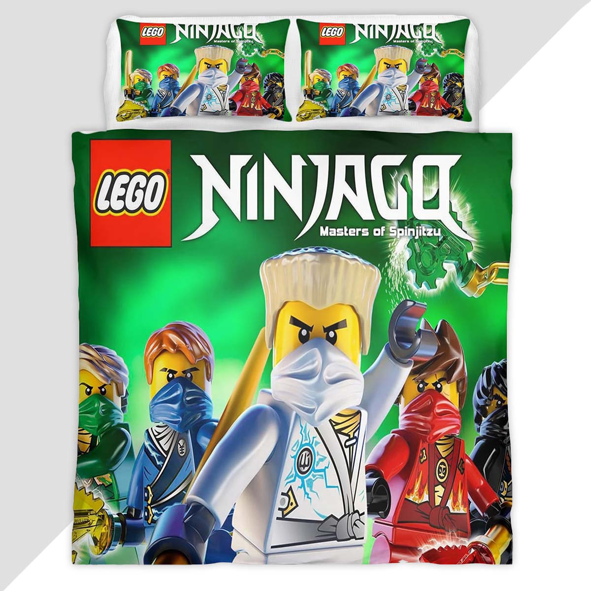 Ninjago All Characters Fight 1013 Duvet Cover - Ninjago Bedding Set
