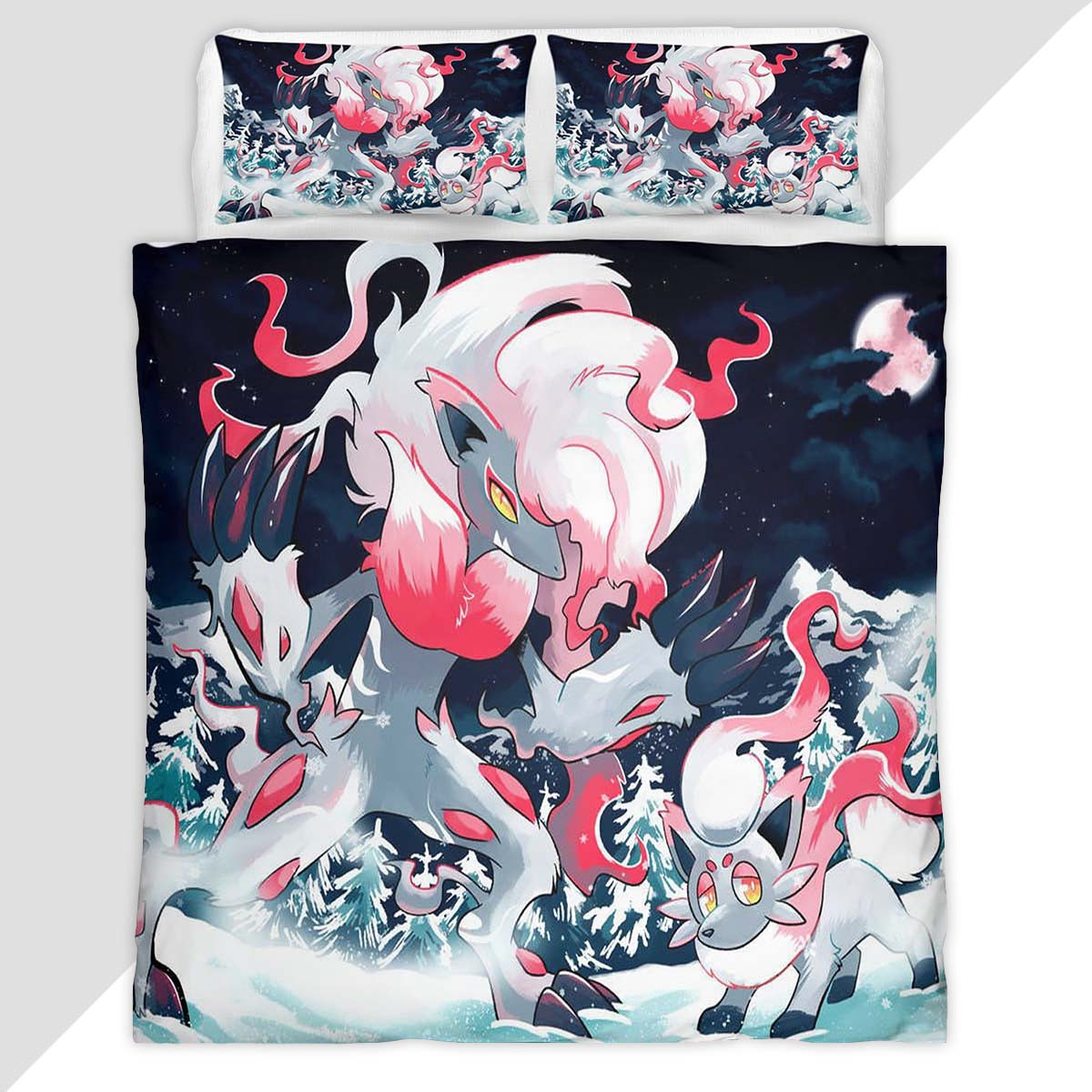 Hisuian Zorua and Zoroark Pokemon 6 Duvet Cover - Pokemon Bedding Set