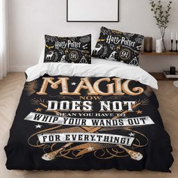Harry Potter Whip Out Your Wand Duvet Cover - Harry Potter Bedding Set 2