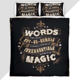 Harry Potter Dumbledore Quote Words Are Our Most Inexhaustible Source of Magic Duvet Cover - Harry Potter Bedding Set