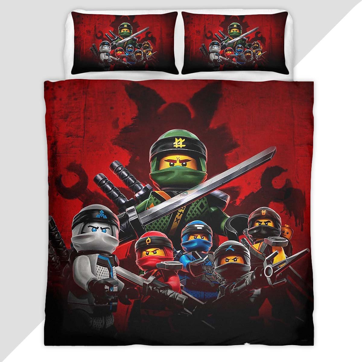 Ninjago All Characters LLoyd Kai Jay Nya Cole Zane Duvet Cover - Ninjago Bedding Set