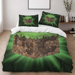 Minecraft Grass block Duvet Cover - Minecraft Bedding Set 2