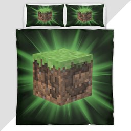 Minecraft Grass block Duvet Cover - Minecraft Bedding Set