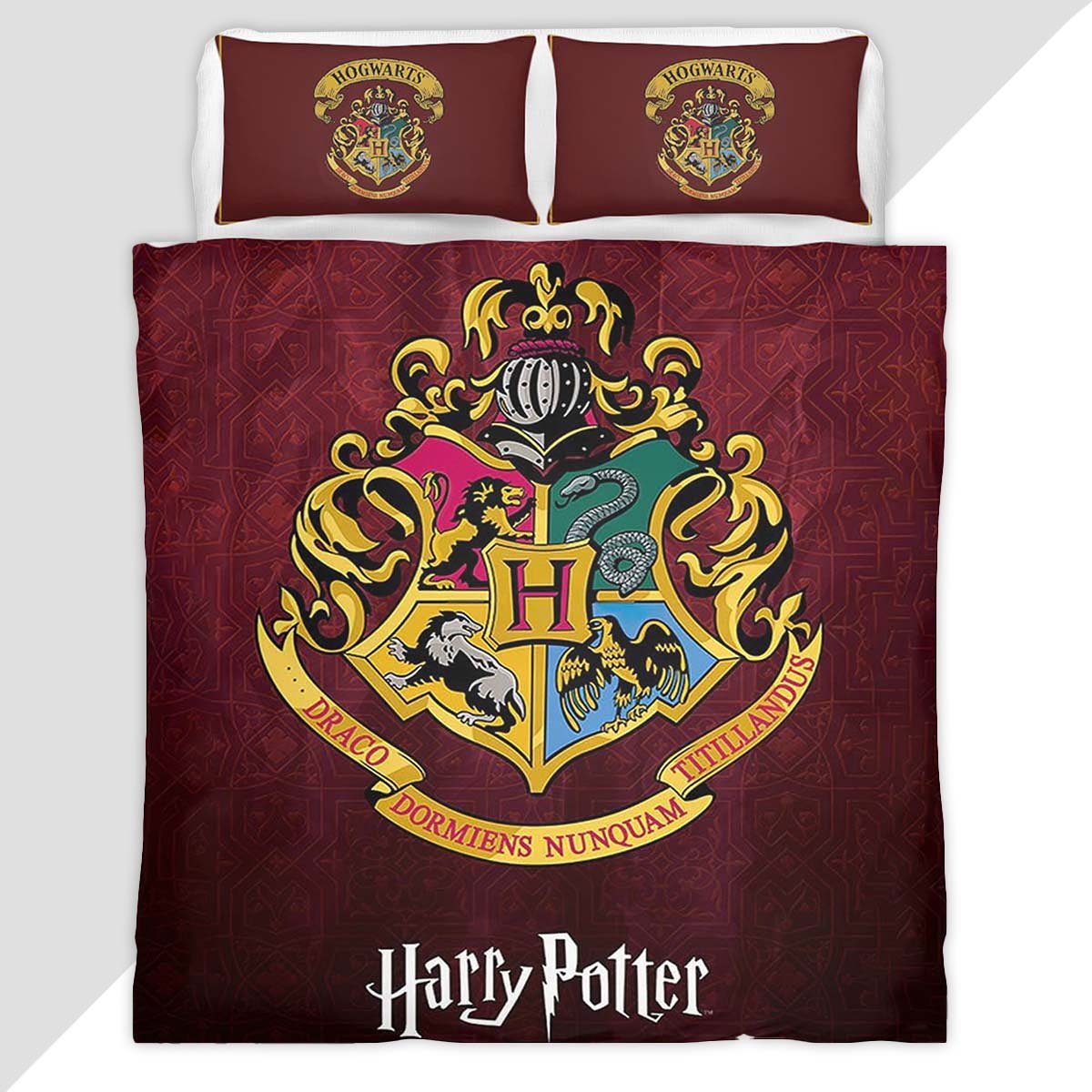 Harry Potter Hogwarts School Logo Duvet Cover - Harry Potter Bedding Set