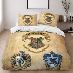 Harry Potter Hogwarts School And Four Houses Duvet Cover - Harry Potter Bedding Set 2