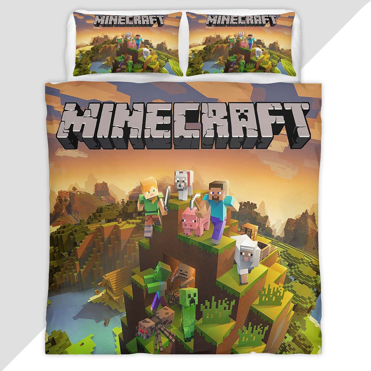 Minecraft Characters 1005 Duvet Cover - Minecraft Bedding Set