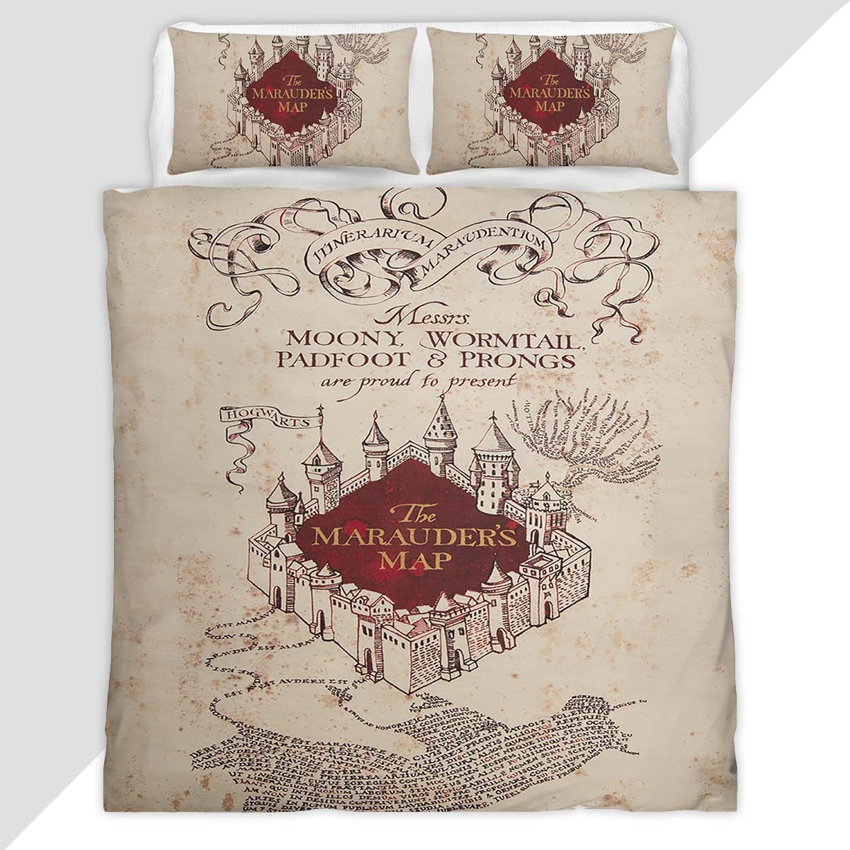 Harry Potter Marauder's Map I solemnly swear Duvet Cover - Harry Potter Bedding Set