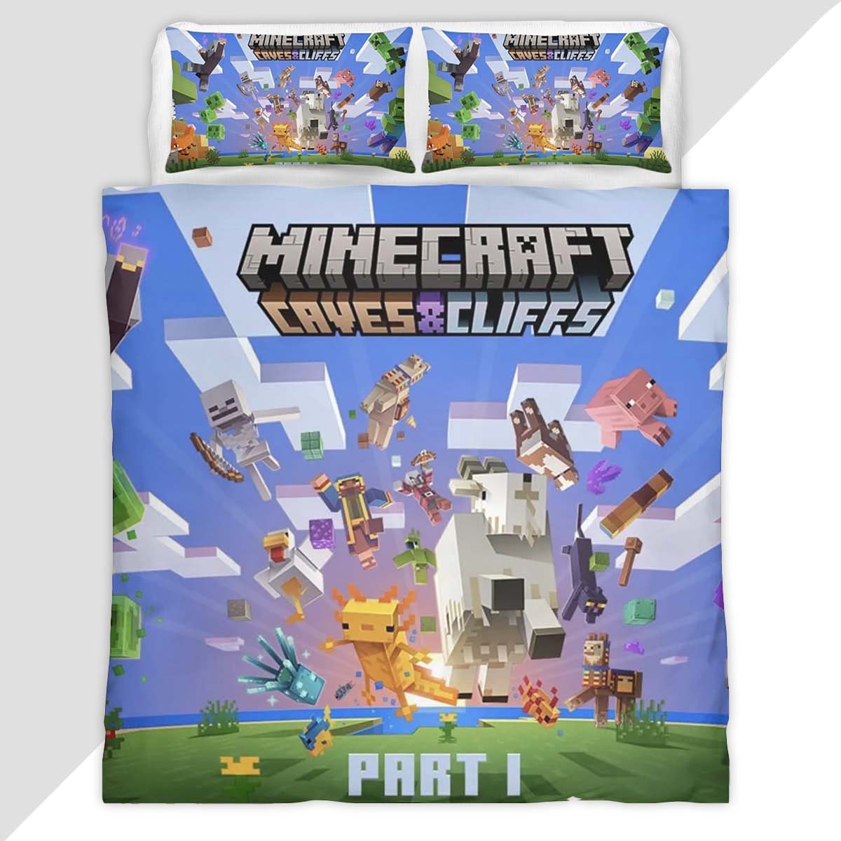 Minecraft Caves and Cliffs Part 1 Duvet Cover - Minecraft Bedding Set