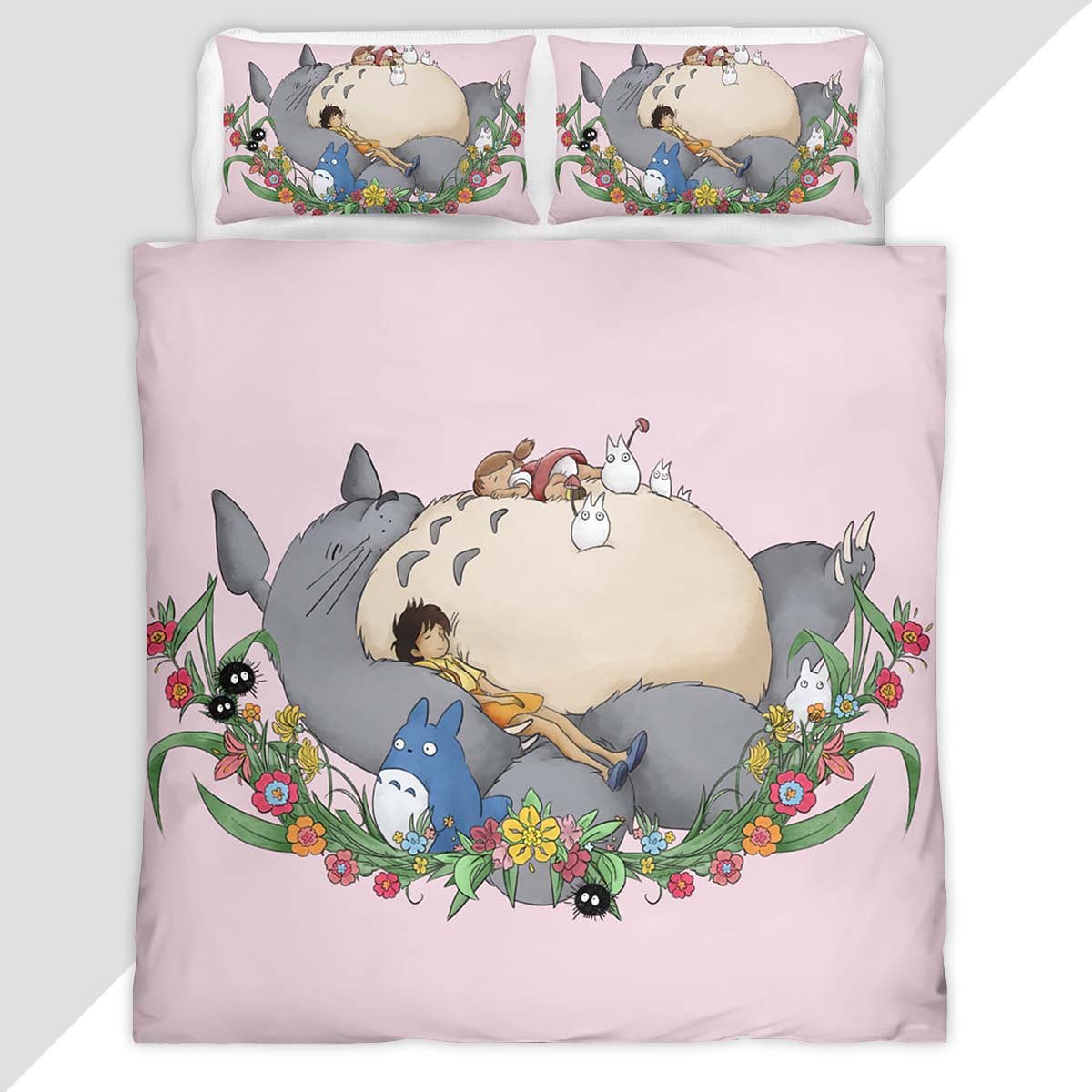 My Neighbor Totoro All Characters 22 Duvet Cover - My Neighbor Totoro Bedding Set