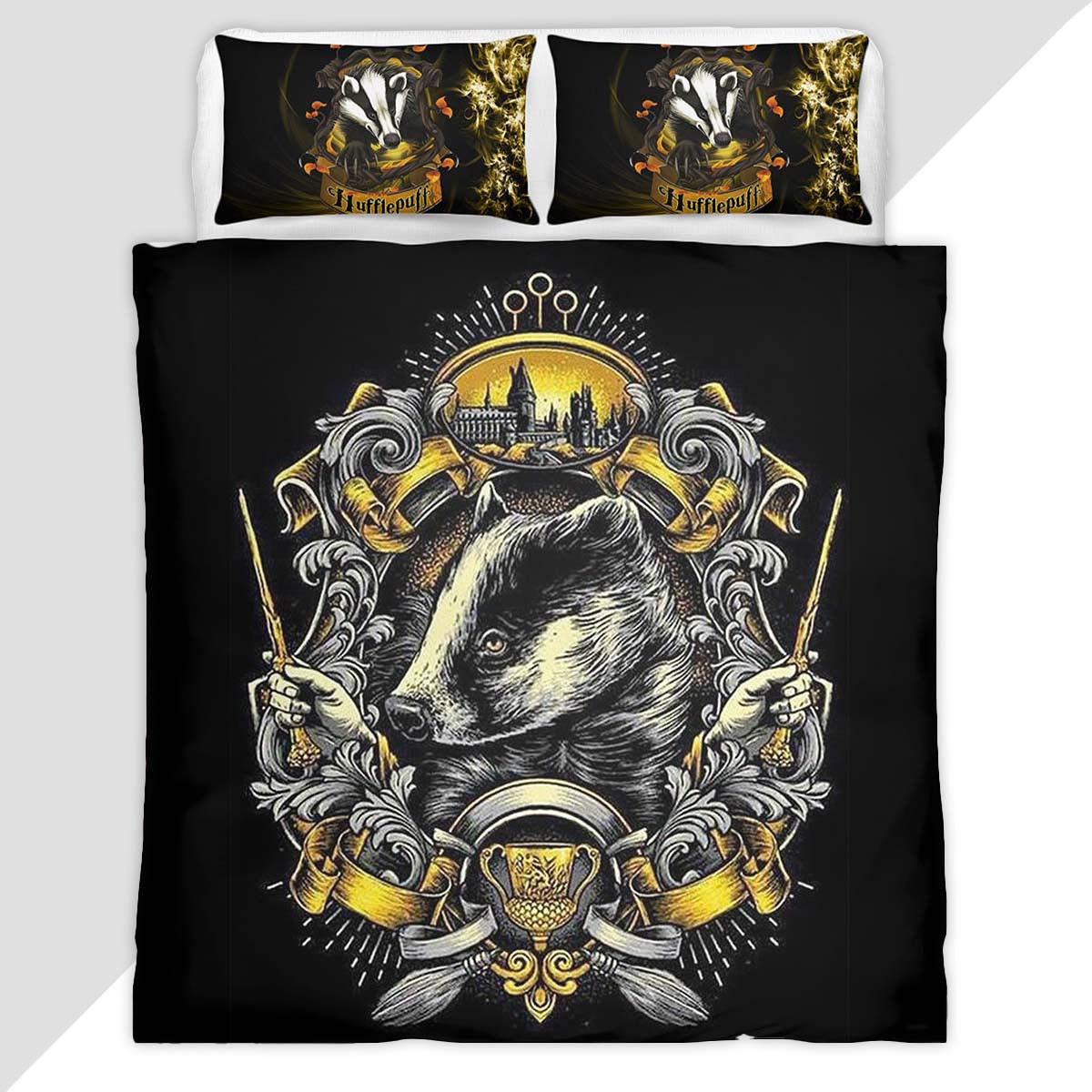 Hufflepuff Harry Potter 5 Duvet Cover - Hufflepuff House Bedding Set
