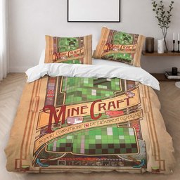 Minecraft Creeper and Characters Duvet Cover - Minecraft Bedding Set 2
