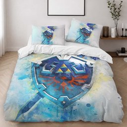 Master Sword and Hylian Shield The Legend of Zelda 3 Duvet Cover - The Legend of Zelda Bedding Set 2