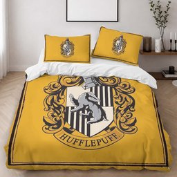 Hufflepuff House Harry Potter Yellow Logo Duvet Cover - Hufflepuff House Bedding Set 2