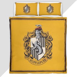 Hufflepuff House Harry Potter Yellow Logo Duvet Cover - Hufflepuff House Bedding Set