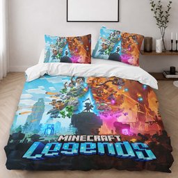 Minecraft Legends Fight Duvet Cover - Minecraft Bedding Set 2