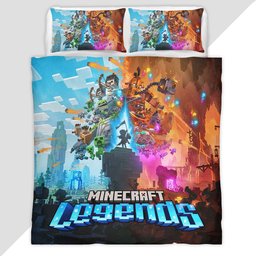 Minecraft Legends Fight Duvet Cover - Minecraft Bedding Set