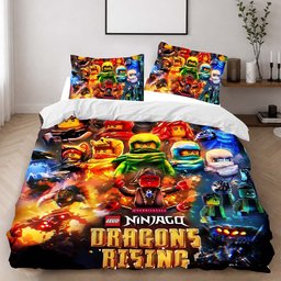 Ninjago All Characters Dragons Rising Duvet Cover - Ninjago Bedding Set 2