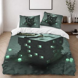 Minecraft Emerald Ore Duvet Cover - Minecraft Bedding Set 2