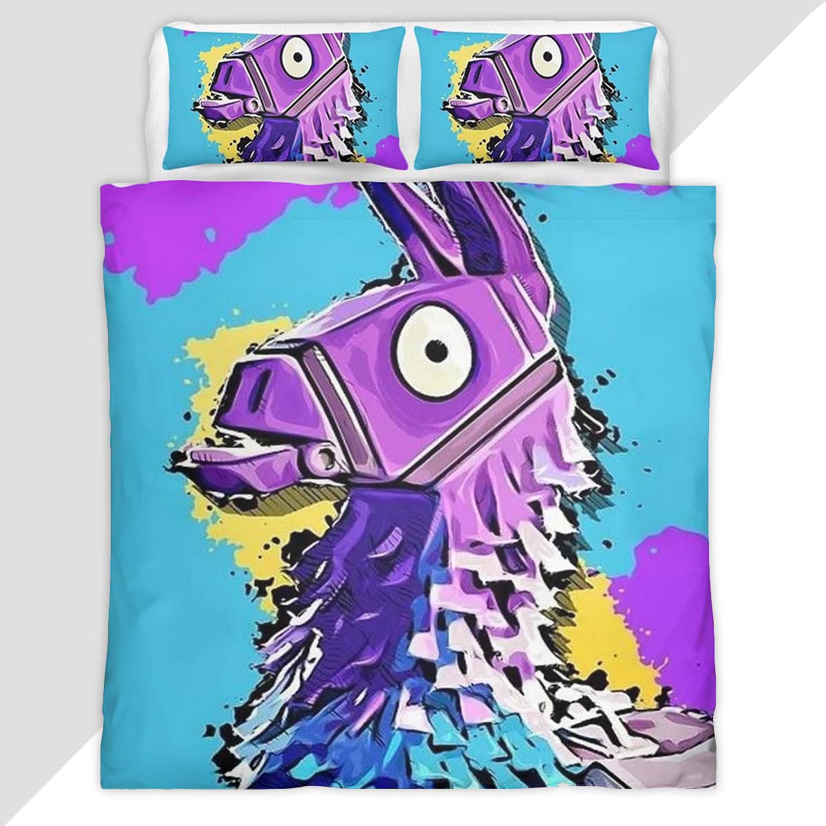 Loot Llama Fortnite 2 Duvet Cover - Fortnite Bedding Set
