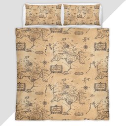 Lord of the Rings Middle Earth Map Duvet Cover - The Lord of the Rings Bedding Set
