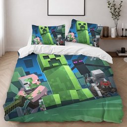 Minecraft Villain Creeper Spider Enderman Duvet Cover - Minecraft Bedding Set 2