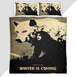 Jon Snow House of Stark Winter is Coming Duvet Cover - Game of Thrones Bedding Set
