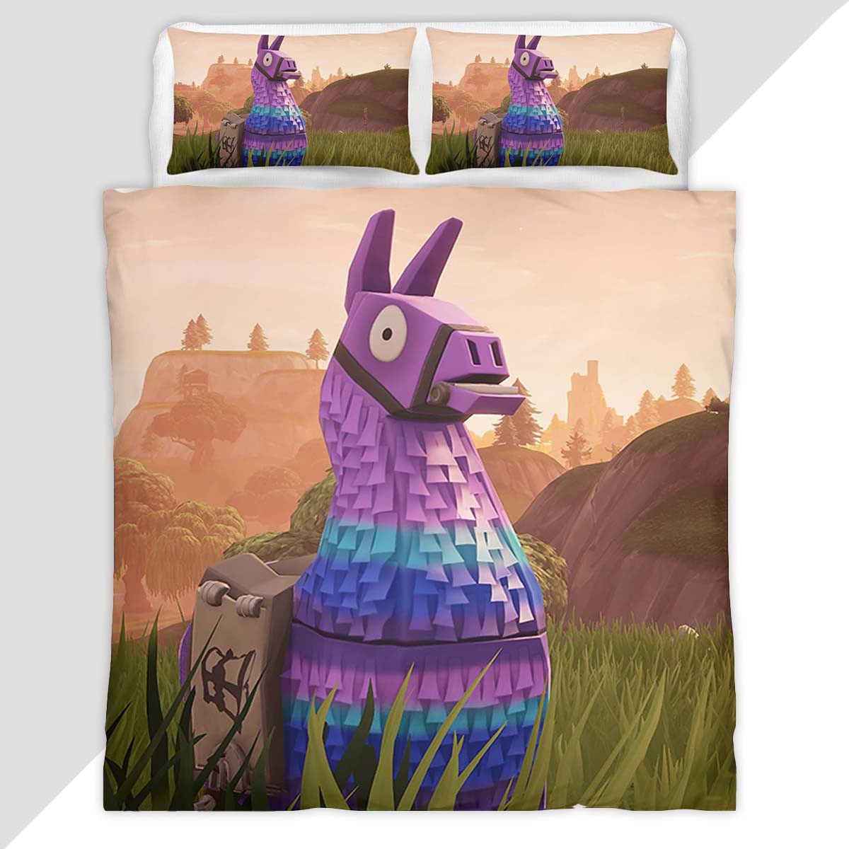 Loot Llama Fortnite Battle Royale Duvet Cover - Fortnite Bedding Set