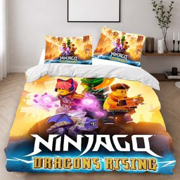 Ninjago dragons rising All Characters 102 Duvet Cover - Ninjago Bedding Set 2