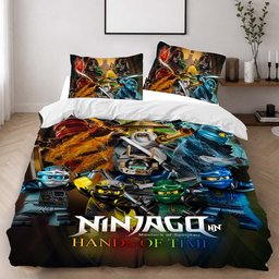 Ninjago Hands of Time All Characters LLoyd Jay Kai Zane Nya Cole Master Wu Duvet Cover - Ninjago Bedding Set 2