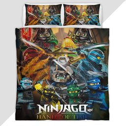 Ninjago Hands of Time All Characters LLoyd Jay Kai Zane Nya Cole Master Wu Duvet Cover - Ninjago Bedding Set