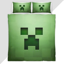 Minecraft Creeper Face Duvet Cover - Minecraft Bedding Set