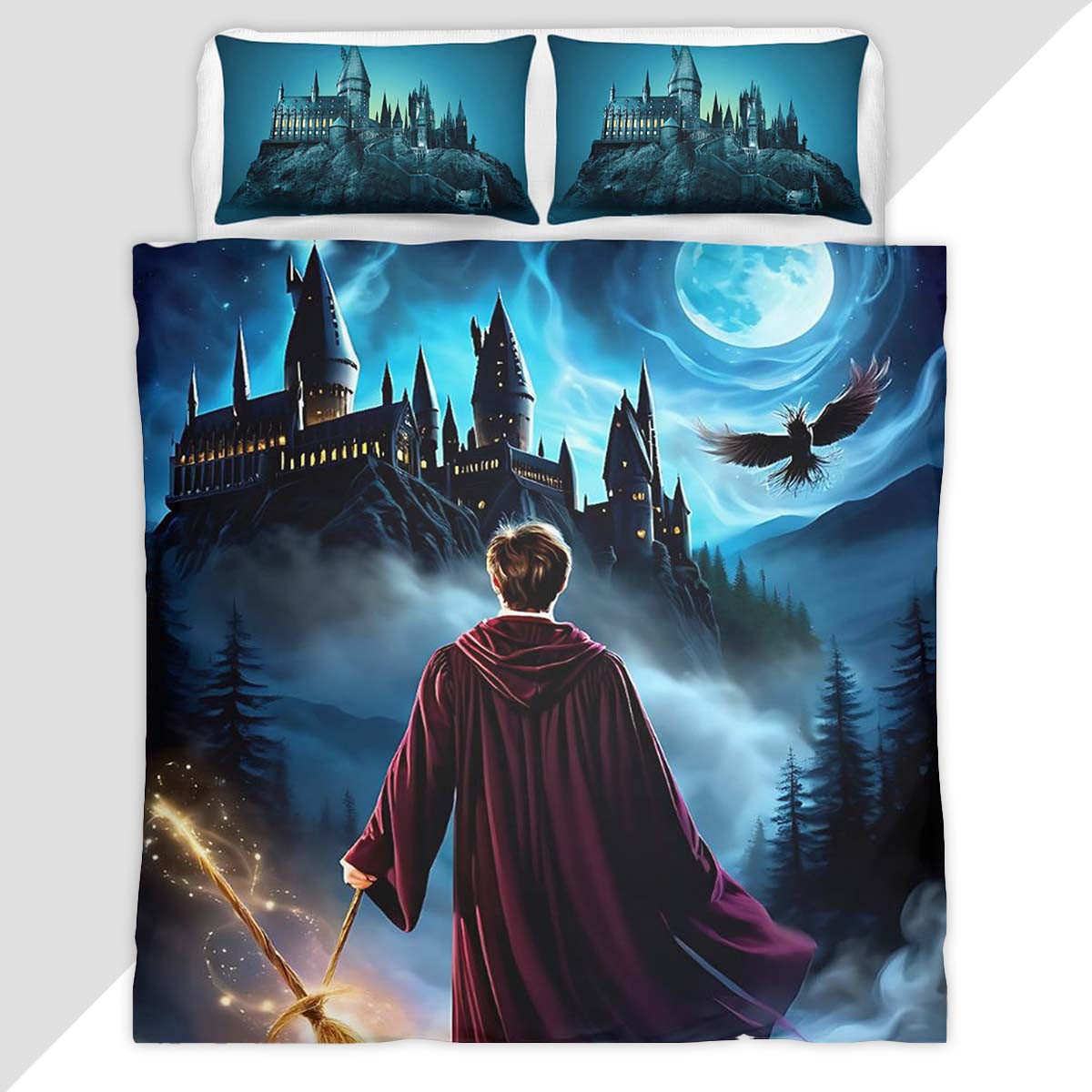 Harry Potter And Hogwarts School Duvet Cover - Harry Potter Bedding Set