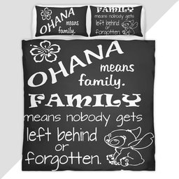 Ohana means family. Family means nobody gets left behind or forgotten Duvet Cover - Lilo and Stitch Bedding Set