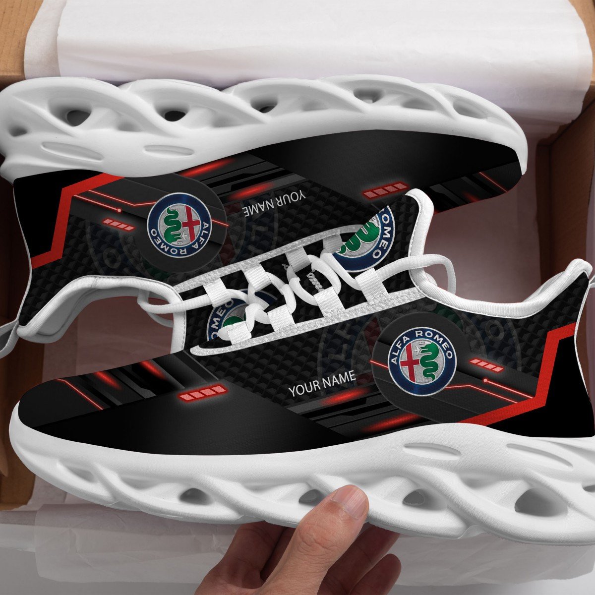 Alfa Romeo Red Clunky Sneakers V2