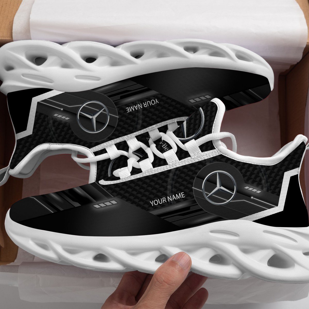 Mercedes-Benz White Clunky Sneakers