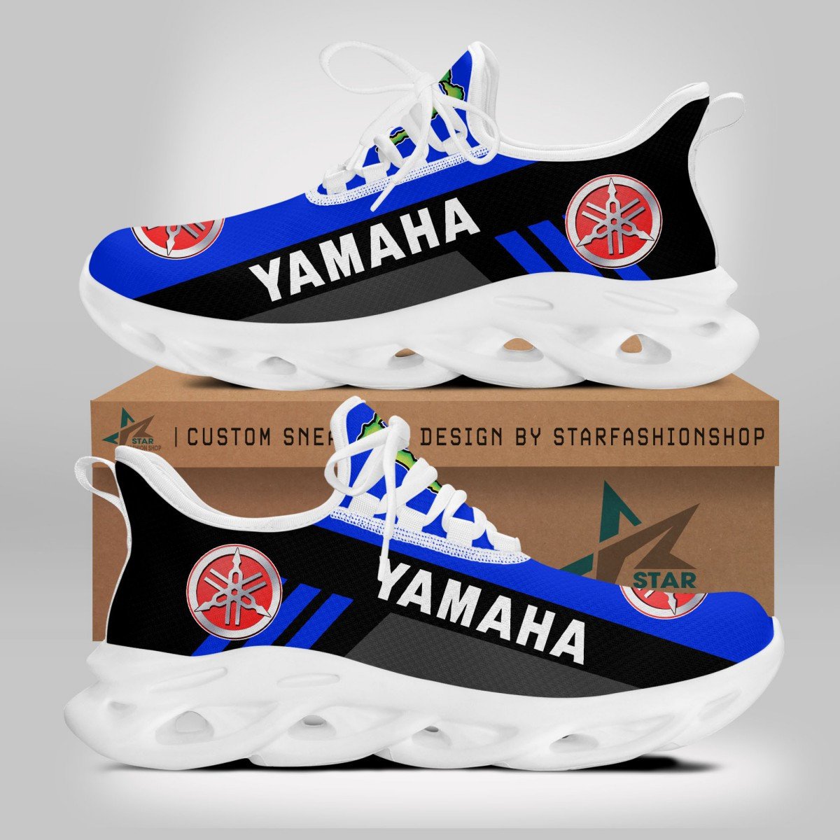 Yamaha Blue Clunky Sneakers