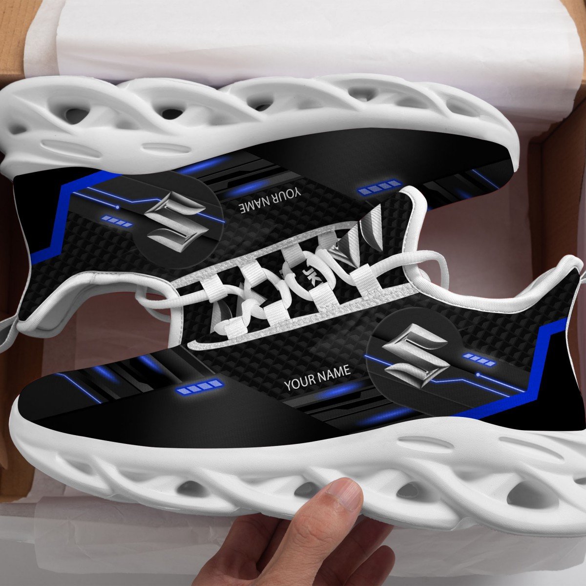 Suzuki Blue Clunky Sneakers V2