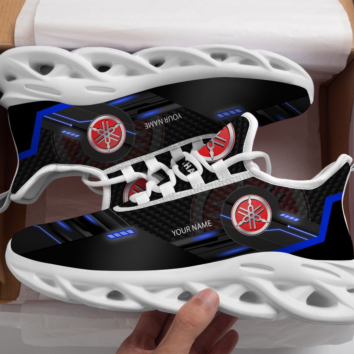 Yamaha Blue Clunky Sneakers V2