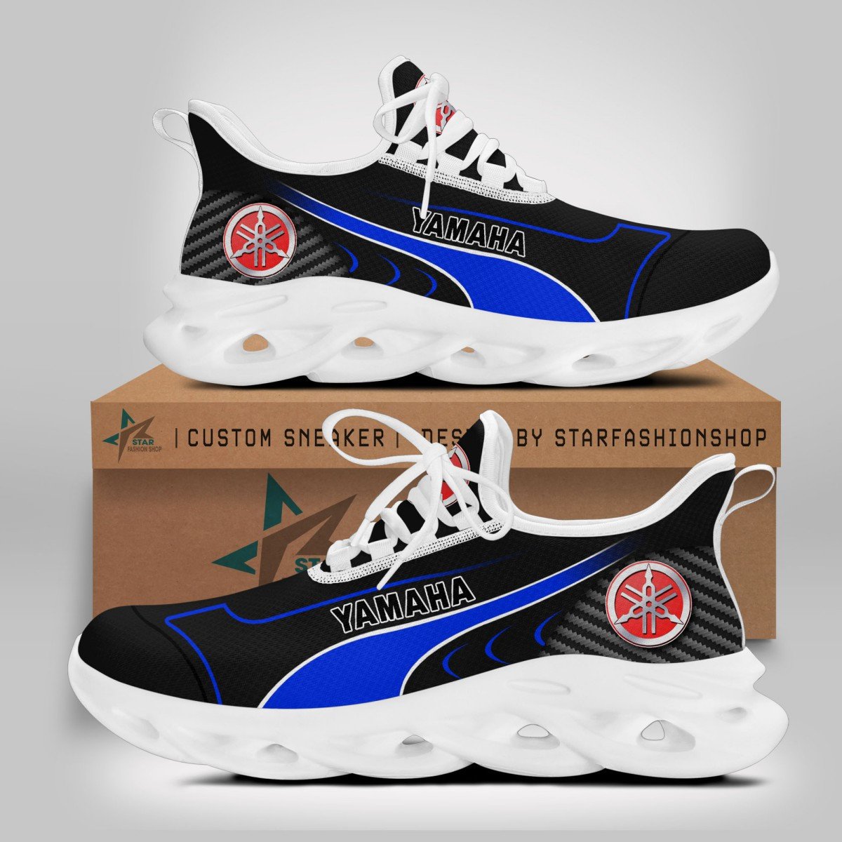 Yamaha Blue Clunky Sneakers V3