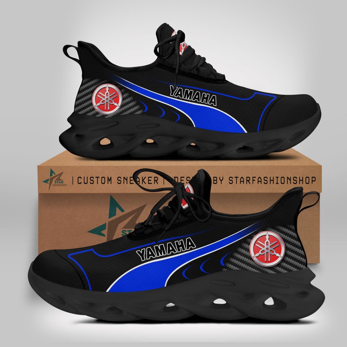 Yamaha Blue Clunky Sneakers V3