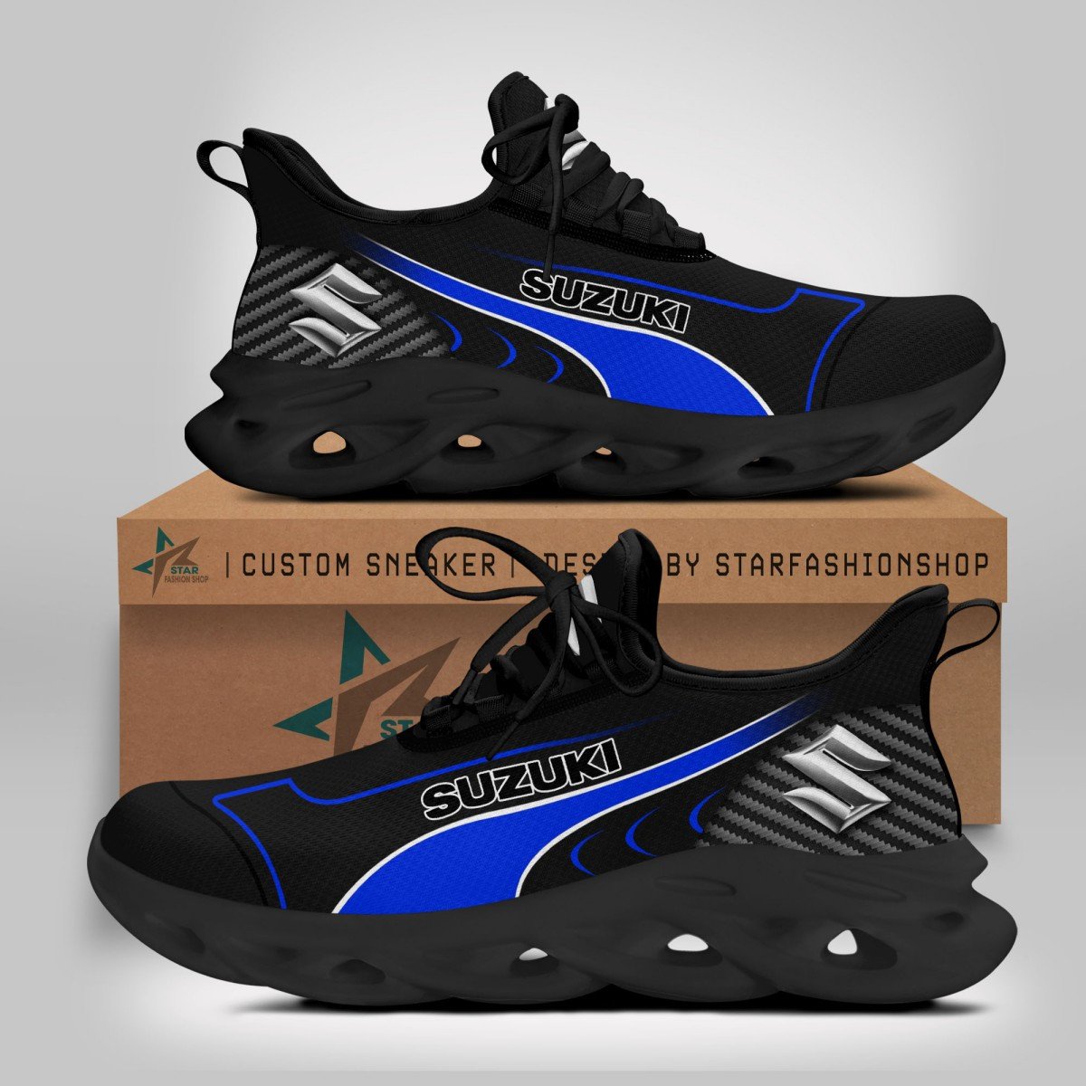 Suzuki Blue Clunky Sneakers V3