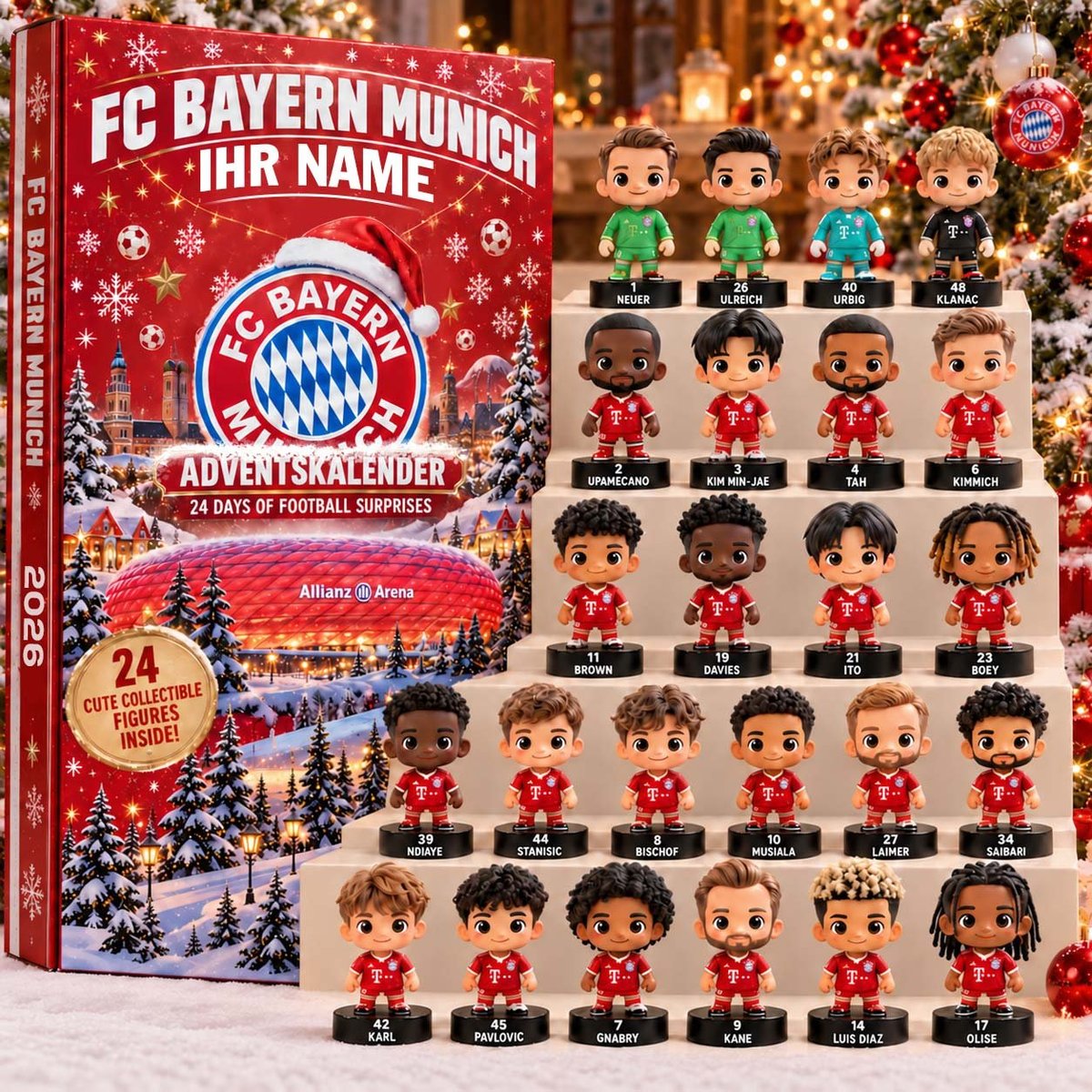 FC Bayern München Adventskalender - FCB Weihnachtsschmuck Advent Calendar