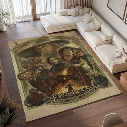 Der Herr der Ringe Die Gefährten Alle Charaktere Teppich - TOK 2