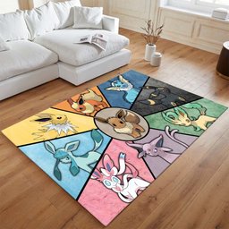 Evoli Entwicklung Pokémon  - Eevee Evolution Pokemon 9 Teppich - TOK 2
