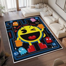 Waka Waka Pac-Man und Geister im Pac-Man-Spiel Teppich - TOK 2