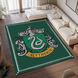 Haus Slytherin Harry Potter Grünes Logo Teppich - TOK 2