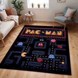 Pac-Man und Geister im Pac-Man-Labyrinth Teppich - TOK