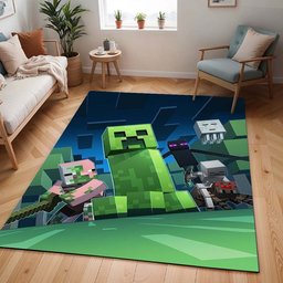 Minecraft Schurke Creeper Spinne Enderman Teppich - TOK