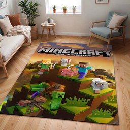 Minecraft Steve Alex im Savannen-Biom und Alle Charaktere Teppich - TOK